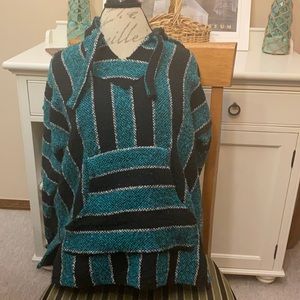 Drug lord woven pull over hoodie